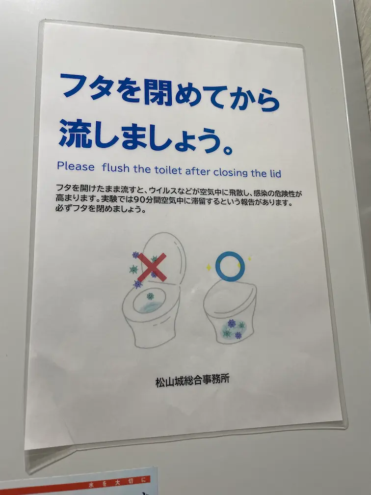 沖馬桶時請蓋上馬桶蓋