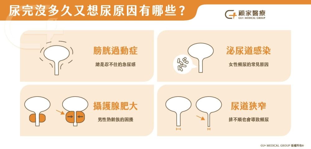 尿完沒多久又想尿頻尿原因